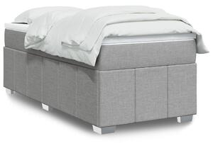 VidaXL Box spring postelja z vzmetnico svetlo siva 90x190 cm blago