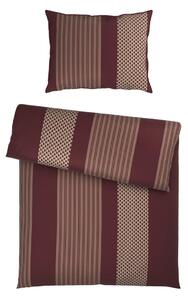 OBOJESTRANSKA POSTELJNINA PATTERN MIX 140/200 cm saten češnjevo rdeča