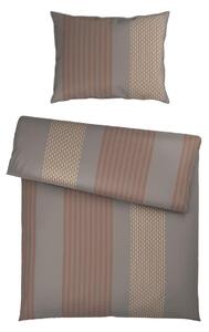 OBOJESTRANSKA POSTELJNINA PATTERN MIX 140/200 cm saten siva