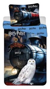 Enojna bombažna otroška posteljnina 140x200 cm Harry Potter "Hogwarts Express" – Jerry Fabrics
