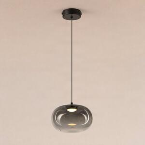 Milagro Lighting LED-visoka svetilka Vaso, dimno siva, Ø 18 cm, steklo, Siva, Dnevna soba / jedilnica, Steklo, Sodobni