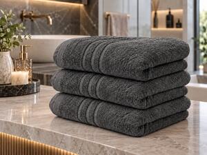 Kopalna brisača Comfort 70 x 140 cm temno siva, 100% bombaž