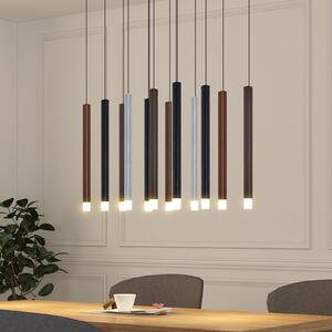 Lucande LED viseča svetilka Stoika, 80 cm, 16 luči, kotna, zatemnjen, Večbarvna, Dnevna soba / jedilnica, Plastika, Sodobni