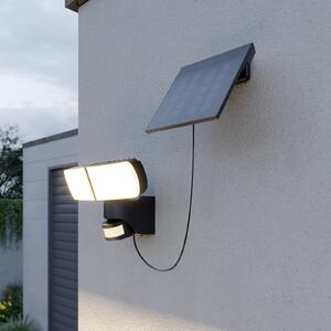 Arcchio Lissano LED-solarni stenski žaromet z senzorjem, Črna, Plastika, Sodobni