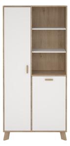 Bel regal v hrastovem dekorju 89x188x40 cm Ikast – Tvilum