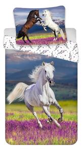 Enojna bombažna otroška posteljnina 140x200 cm Horse "Meadow" – Jerry Fabrics