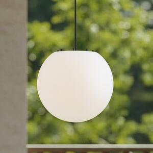 Lindby zunanja obesna svetilka Alea, bela, plastika, Ø 38 cm