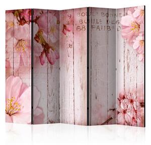 Artgeist Paravan Pink Blossoms I, 5-Delni, Dvostranski