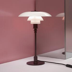 Louis Poulsen Namizna svetilka PH 3/2, bordova, sijajna, Ø 28 cm, Rdeča, Dnevna soba / jedilnica, Steklo, Dizajn