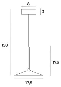 MAXLIGHT P0460 - LED Lestenec na vrvici HANA LED/6W/230V pr. 17,5 cm zlata