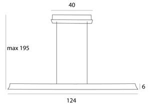 MAXLIGHT P0595 - LED Lestenec na vrvici JO-JO LED/38W/230V antracit