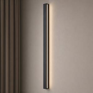 Lucande LED-stenna svetilka Kinsley, 90 cm, črna, z možnostjo regulacije, zatemnjen, Črna, Dnevna soba / jedilnica, Kovina, Sodobni