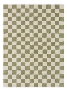 Zelena/kremno bela bombažna preproga 170x240 cm Mela – Jotex