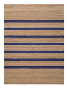 Modra/v naravni barvi ročno tkana preproga iz mešanice jute 160x230 cm Otti – Jotex