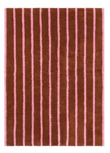 Rožnat/rjav bombažen tekač 80x250 cm Mika – Jotex