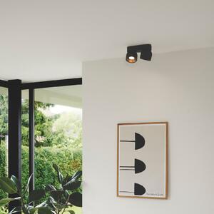 Nordlux Downlight Pitcher, GU10, dvokamen, kovina, črn, zatemnjen, Črna, Dnevna soba / jedilnica, Kovina, Sodobni