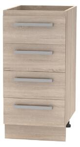 KONDELA Predalnik s 4 predali, hrast sonoma, NOVA PLUS NOPL-055-0S