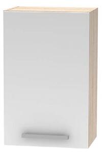 KONDELA Zgornja omara 45 1DV, hrast sonoma/bela, NOVA PLUS NOPL-024-OH