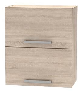 KONDELA Zgornja nagibna omarica 2DV, hrast sonoma, NOVA PLUS NOPL-008-VH