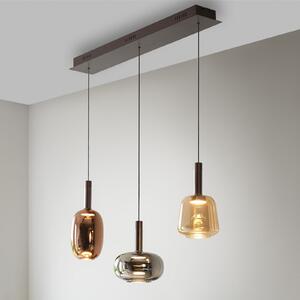 Paul Neuhaus Neuhaus, Irides LED viseča svetilka, dolžina 90 cm, barvna, steklo, zatemnjen, Večbarvna, Dnevna soba / jedilnica, Steklo, Sodobni