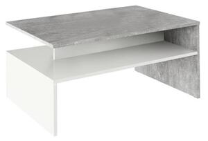 KONDELA Klubska miza, beton/bela, DAMOLI