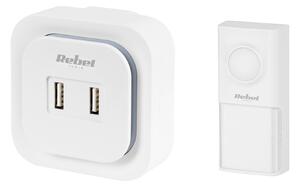 230V brezžični elektronski zvonec 36 melodij do 150m 2x USB 2A