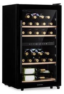 Klarstein Barossa 34 Duo, vinska omara, 2 coni, 34 steklenic, steklena vrata, upravljanje na dotik, črna