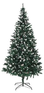 KONDELA Božično drevo s storži, zasneženo, 220 cm, CHRISTMAS TIP 4