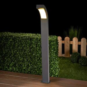Lucande LED luč za osvetlitev poti Lennik, 100 cm, antracit, kovina, Črna, Aluminij, Sodobni