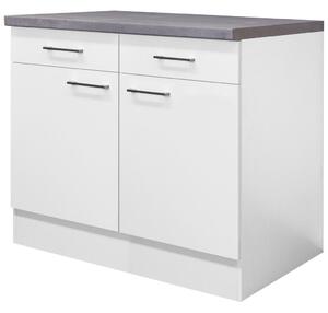 Mömax Kuhinjska Spodnja Omarica Neo, Bela, Siva, Š. 100 Cm