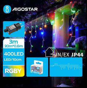 Aigostar - LED Zunanja božična veriga 400xLED/8 funkcij 23x0,6m IP44 multicolor