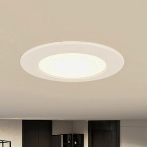 PRIOS Prios LED svetilka za vgradnjo Rida, komplet 10 kosov, bela, 12 cm, CCT, IP44, zatemnjen, Bela, Kopalnica, Aluminij, Sodobni, Vgradne svetilke okrogle