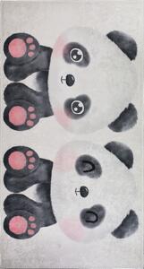 Črna/bela otroška preproga 80x150 cm Panda Friends – Vitaus