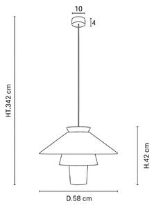 MARKET SET Ruche viseča luč, Ø 58 cm, oker