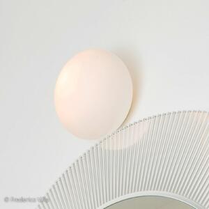 Artemide Dioscuri stenska svetilka, IP65, Ø 25 cm, zatemnjen, Bela, Hodnik, Steklo, Dizajn, Globus