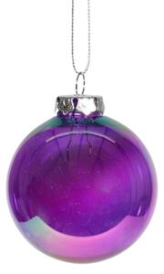 Steklena božična okraska FAIRY PURPLE 10 cm, vijolična
