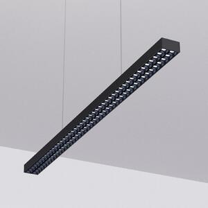 Arcchio LED pisarniška viseča svetilka Jolinda, črna, 118 cm, gor/dol, Črna, Študija / pisarna, Kovina, Sodobni