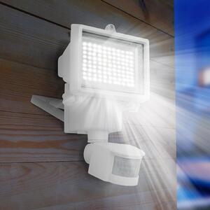 Lumisky LED-sončni zunanji reflektor Cooper, bel, širina 22 cm, senzor, Bela, Plastika, Stenski reflektor