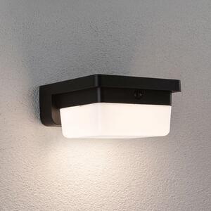 Paulmann LED-stenna svetilka Isleen, 230 V + Solar, črna, 16 cm, Črna, Plastika, Sodobni