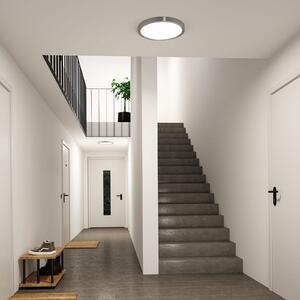 Paulmann LED-stropna svetilka Abia 2, premer 40 cm, krom, CCT, Krom, Dnevna soba / jedilnica, Plastika, Sodobni