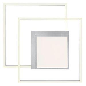 HELL LED-stropna svetilka Karo, v barvi aluminija, dolžina 62 cm, kovinska, CCT, zatemnjen, Kovinska, Dnevna soba / jedilnica, Kovina, Sodobni