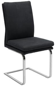NIHAJNI STOL, kovina, tekstil črna, barve kroma