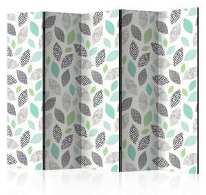 Artgeist Paravan Patterned Leaves I, 5-Delni, Dvostranski