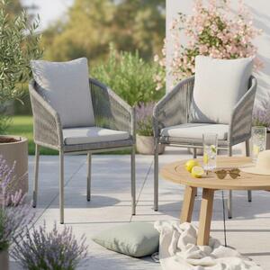 Bessagi Garden Set Vrtnih Stolov Pepe, Svetlo Siva, 2 Kos