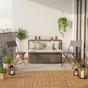 Bessagi Garden Balkonska Garnitura Mario, Siva, 5-Delno, Modularno