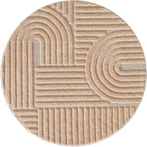 Svetlo rožnata okrogla preproga ø 80 cm Art 1121 – Ayyildiz Carpets