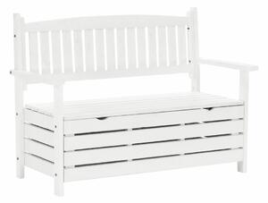 KONDELA Vrtna klop, bela, 123,5 cm, DILKA