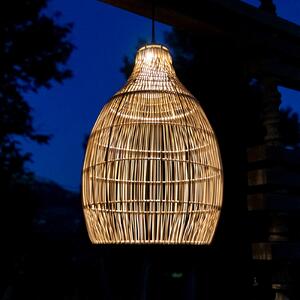 Lumisky LED-sončna viseča svetilka HOLIDAY, premer 29 cm, bež/črna, iz plastike, Bež, Plastika