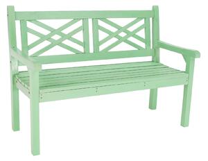 KONDELA Lesena vrtna klop, neo mint, 124 cm, FABLA