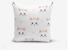 Otroška blazina 43x43 cm White Pink Cat – Mila Home